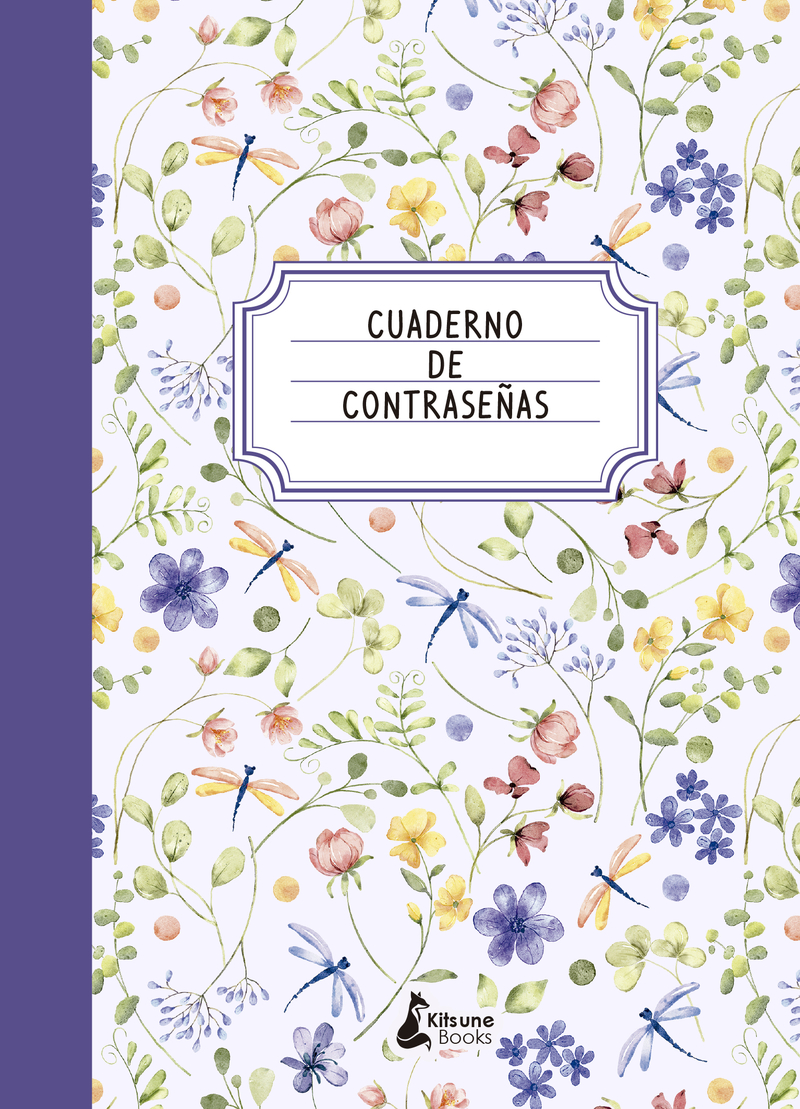 Cuaderno de contraseñas lila: portada